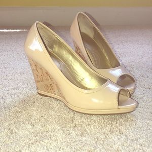 😍nude cork peep toe🍬🍭